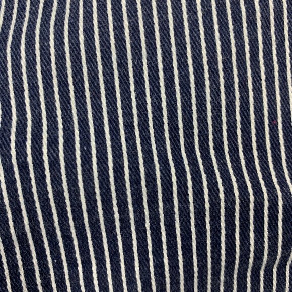 H & M 6 Shorts Navy Blue White Stripe Mini 29" X 2" - Picture 3 of 4